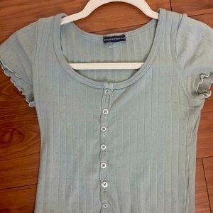 brandy melville sage green zelly top